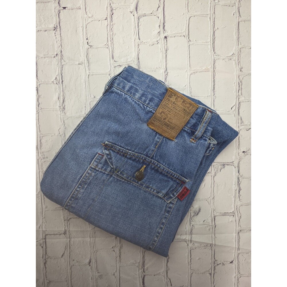 Vtg‎ Fubu Men's 34x34 Blue Baggy Loose Fit Denim Jeans